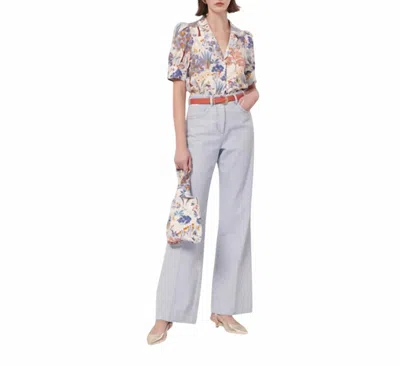 Tara Jarmon Wide-leg High-waist Jean In Navy In Blue