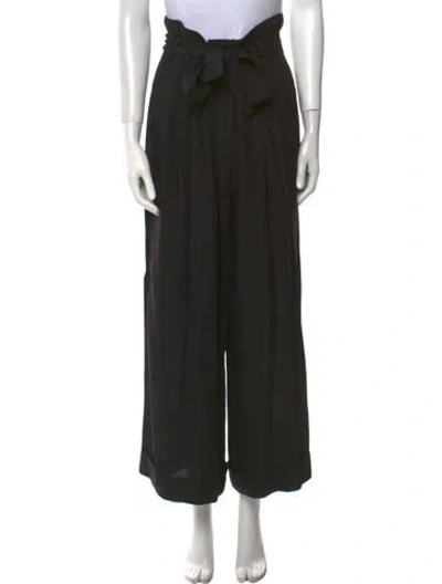 Pre-owned Tara Jarmon Wide Leg Pants In Black