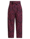 Tara Jarmon Woman Pants Midnight Blue Size 10 Polyester, Elastane In Animal Print