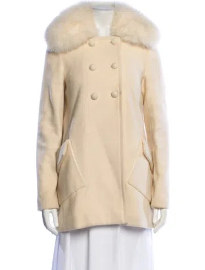 Pre-owned Tara Jarmon Wool Coat In Neutral
