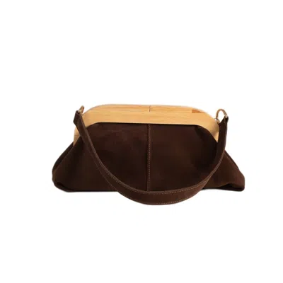 Tara Studio Women's Brown Bella Suede Leather Bag In Burgundy