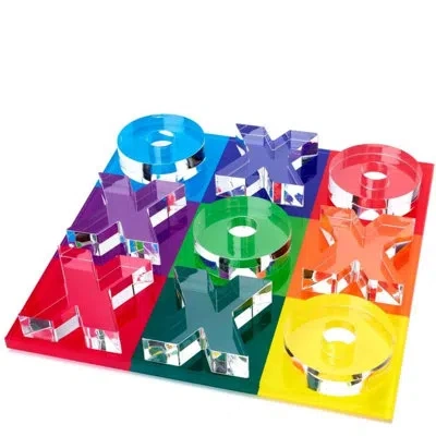 Tara Wilson Designs 2 Player Tic Tac Toe In Blue,green,red