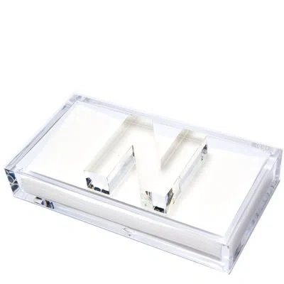 Tara Wilson Designs Acrylic Flat Napkin Holder In White