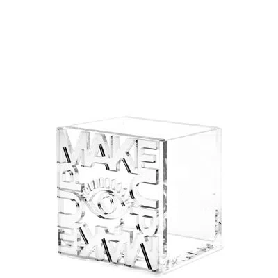 Tara Wilson Designs Acrylic Makeup Organizer In Silver Mirror,clear