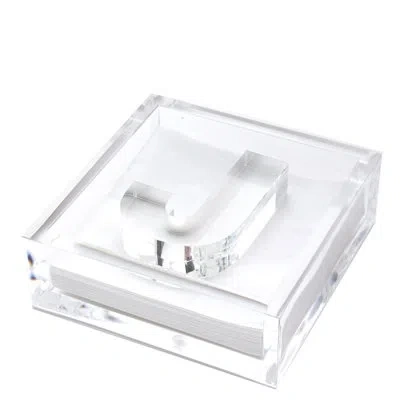 Tara Wilson Designs Acrylic Napkin Holder In Clear
