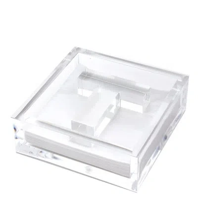 Tara Wilson Designs Acrylic Napkin Holder In Clear