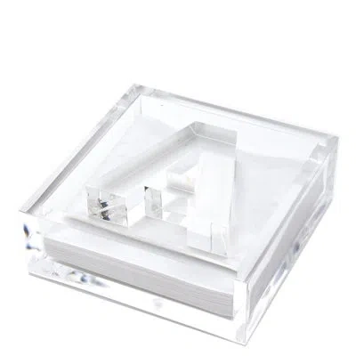 Tara Wilson Designs Acrylic Napkin Holder In Clear