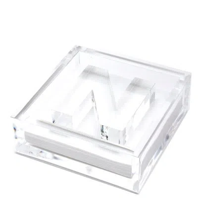 Tara Wilson Designs Acrylic Napkin Holder In Clear