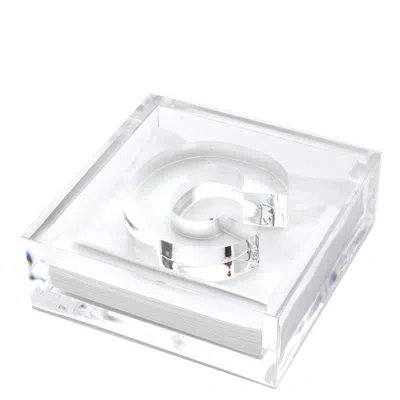 Tara Wilson Designs Acrylic Napkin Holder In Clear