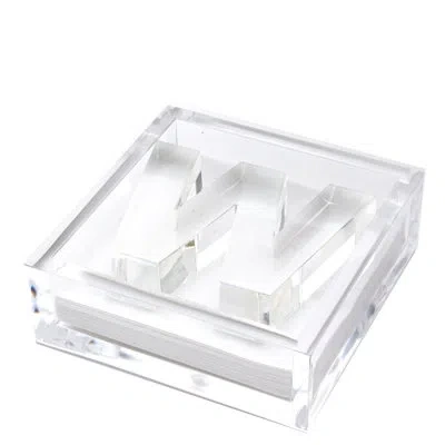 Tara Wilson Designs Acrylic Napkin Holder In Clear
