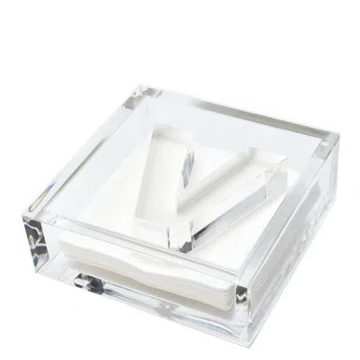 Tara Wilson Designs Acrylic Napkin Holder In Clear