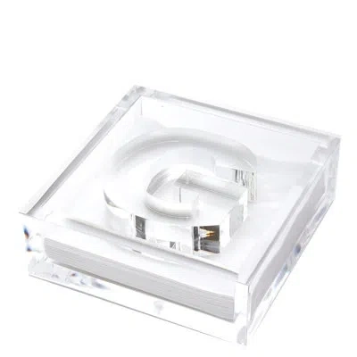 Tara Wilson Designs Acrylic Napkin Holder In Clear