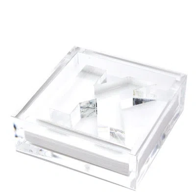 Tara Wilson Designs Acrylic Napkin Holder In Clear