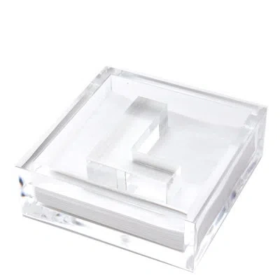 Tara Wilson Designs Acrylic Napkin Holder In Clear