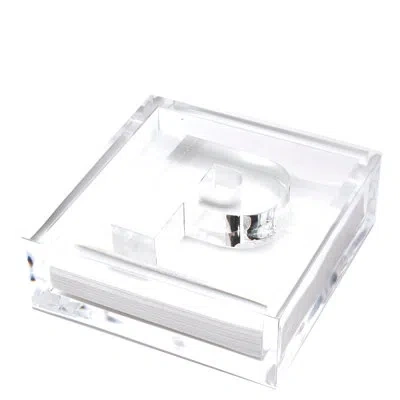 Tara Wilson Designs Acrylic Napkin Holder In White