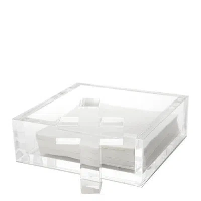 Tara Wilson Designs Cross Cocktail Napkin Holder In Clear
