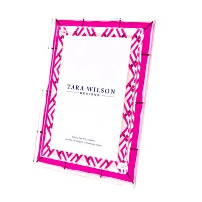 Tara Wilson Designs Frame Bamboo Acrylic In Pink