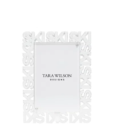 Tara Wilson Designs Ski 4'' X 6'' Acrylic Frame In White