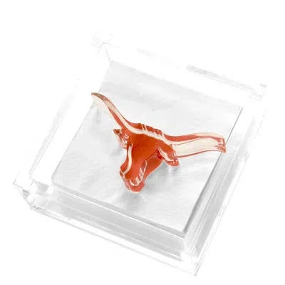 Tara Wilson Designs Longhorn Cocktail Napkin Holder In Clear