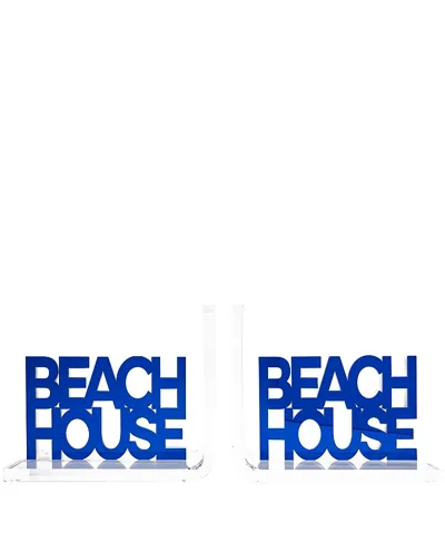 Tara Wilson Designs Mirror Beach House 2-piece Bookend Set In Mirrored