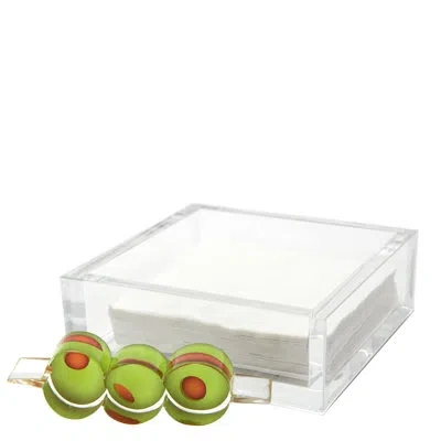 Tara Wilson Designs Olives Cocktail Napkin Holder In Clear