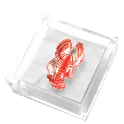 Tara Wilson Designs Red Lobster Cocktail Napkin Holder