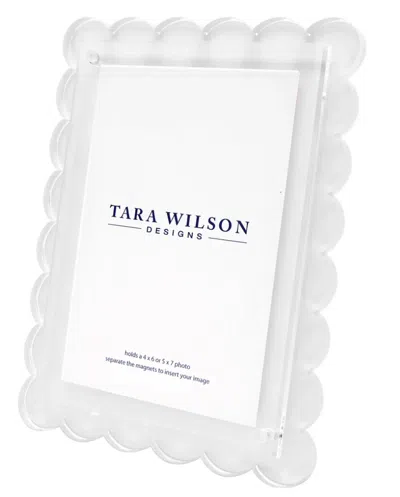 Tara Wilson Designs Scallop Acrylic Picture Frame In White