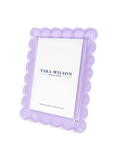 Tara Wilson Designs Scalloped Acrylic Frame In Lavender