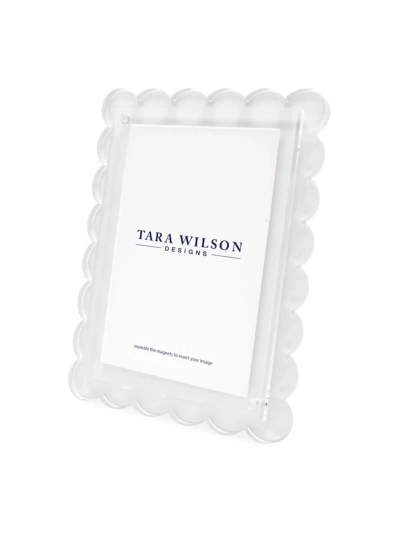 Tara Wilson Designs Scalloped Acrylic Frame In White