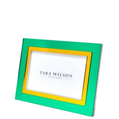 Tara Wilson Designs Single Picture Frame In Yellow,green