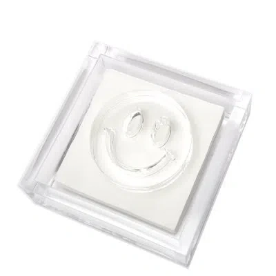 Tara Wilson Designs Smiley Face Cocktail Napkin Holder In Clear