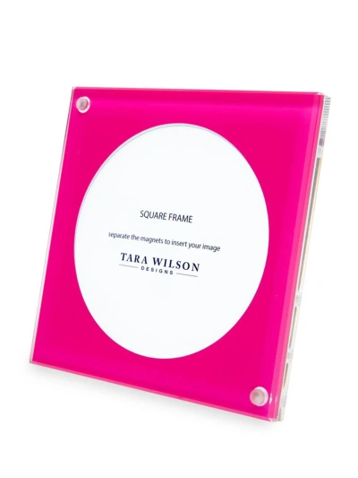 Tara Wilson Designs Square Photo Frame In Pink