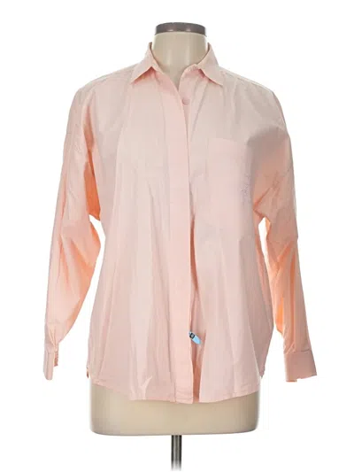 Pre-owned Tarazzia Long Sleeve Button Down Shirt In Pink