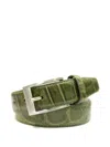 Tardini Leather Buckled Belt In Green
