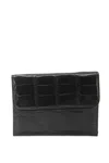 Tardini Womens Genuine American Alligator Leather Pocketed Wallet Brown In Brown