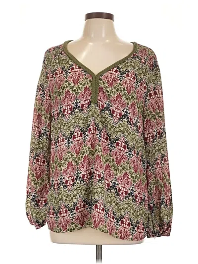 Pre-owned Target Long Sleeve Blouse In Green