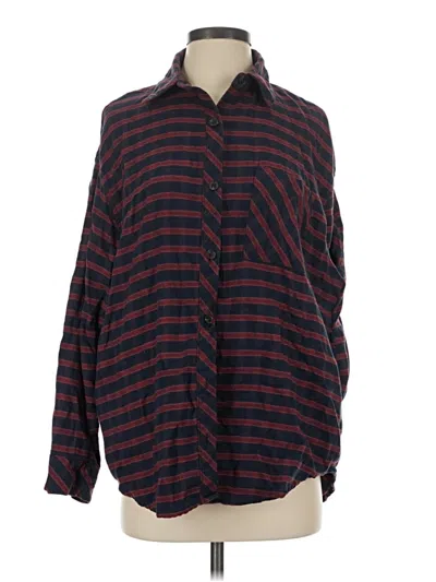 Pre-owned Target Long Sleeve Button Down Shirt In Burgundy