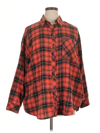 Pre-owned Target Long Sleeve Button Down Shirt In Red