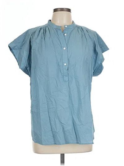 Pre-owned Target Short Sleeve Blouse In Blue