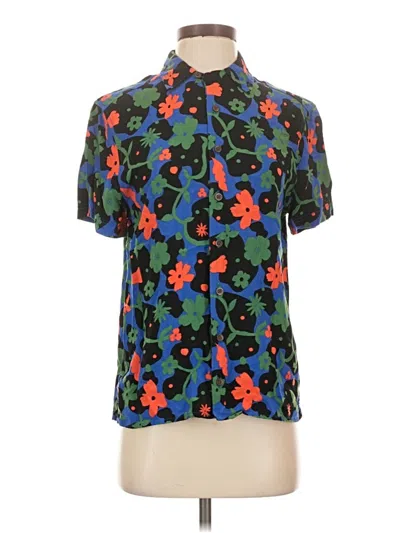 Pre-owned Target Short Sleeve Blouse In Blue