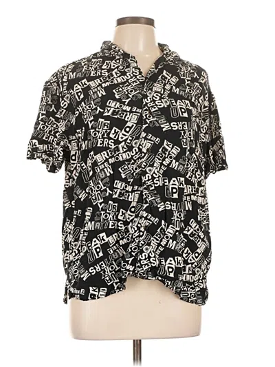 Pre-owned Target Short Sleeve Button Down Shirt In Black