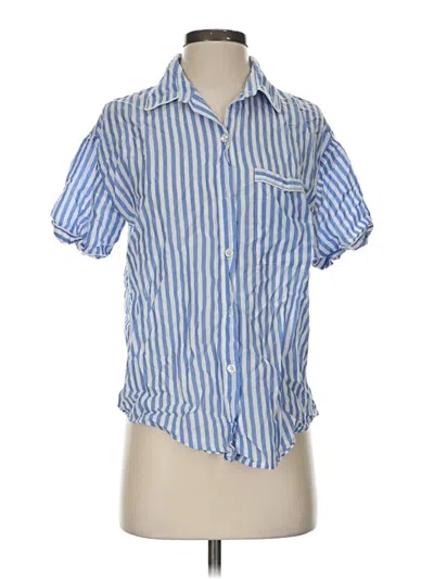 Pre-owned Target Short Sleeve Button Down Shirt In Blue