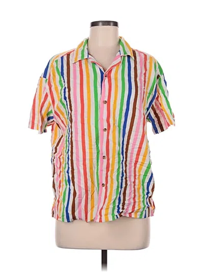 Pre-owned Target Short Sleeve Button Down Shirt In Orange