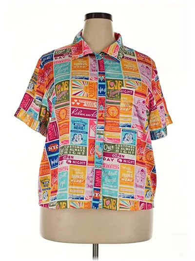 Pre-owned Target Short Sleeve Button Down Shirt In Orange