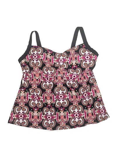 Pre-owned Target Swimsuit Top Pink Paisley Pattern Swimwear