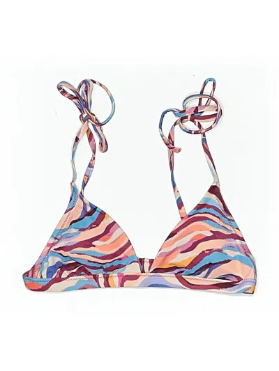 Pre-owned Target Swimsuit Top Pink Print Pattern Swimwear