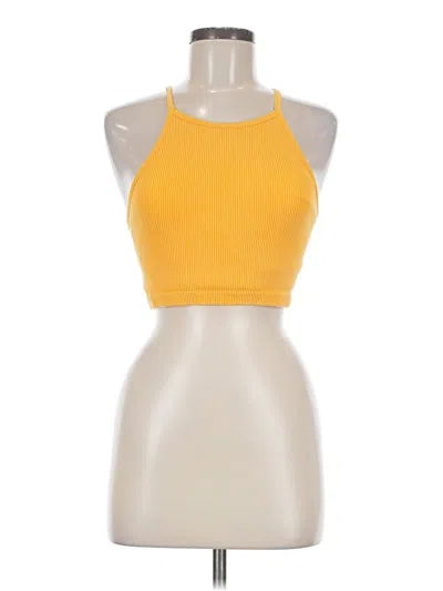 Pre-owned Target Tank Top Yellow Halter Neckline Tops