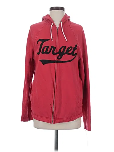 Pre-owned Target Zip Up Hoodie In Red