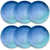 Tarhong 6-piece Oceanic Ombré Dinner Plate Set In Blue