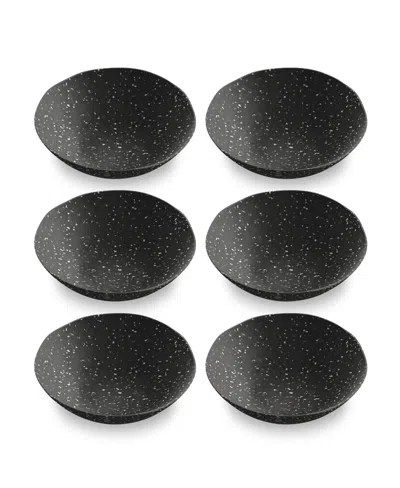 Tarhong 6.7" Orion Speckles 6-piece Bowl Set, 26 oz In Black